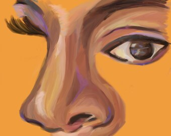 LIMITED EDITION abstracte portretkunst | Afro vrouw kunst aan de muur | Moderne zwarte kunst | Digitale printkunst | Hedendaagse zwarte kunst | Voor interieurs