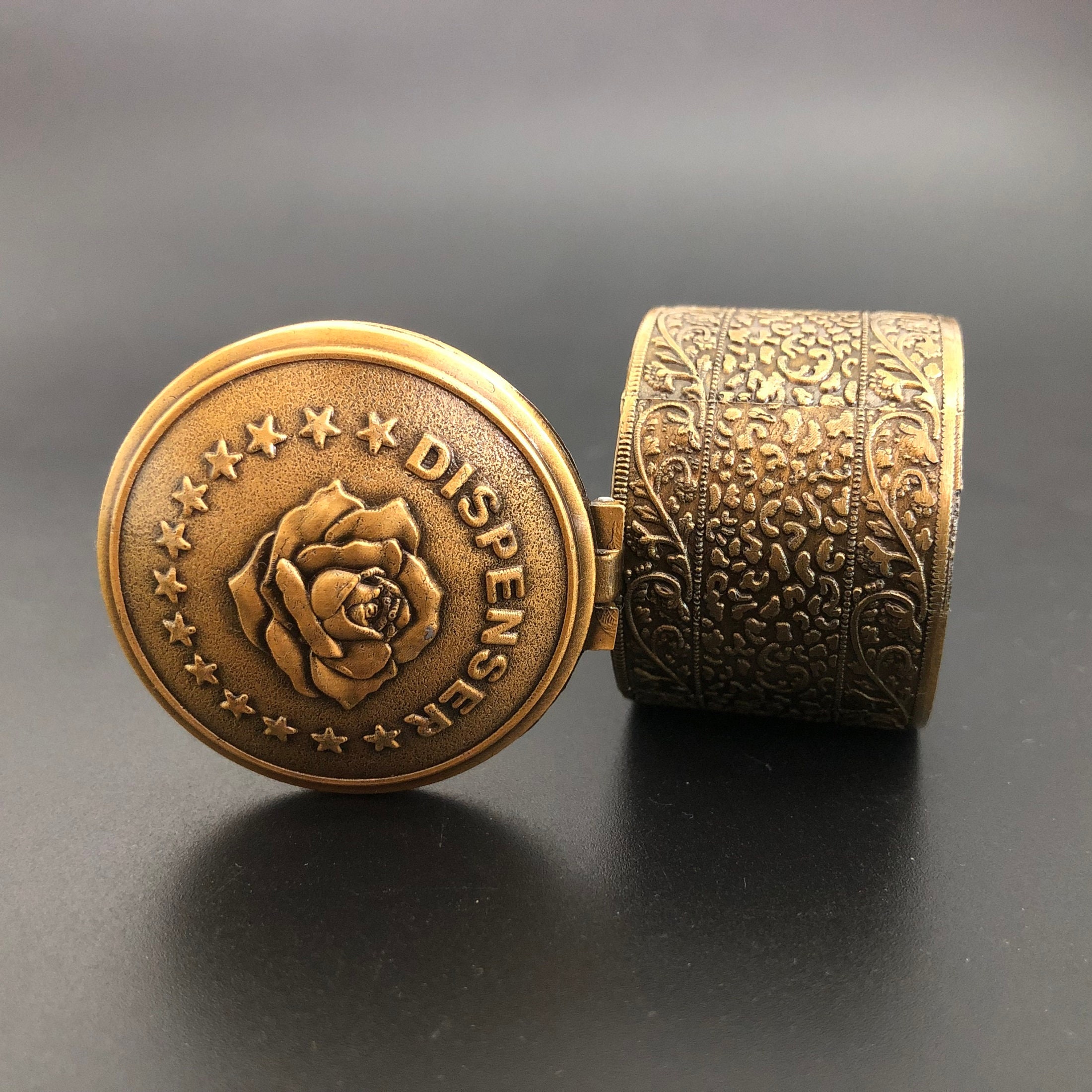 USPS Mail Postage Vintage Roses Floral Metal Stamp Roll/coil Dispenser