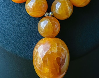 Ammonite Pendant Necklace – Handmade Simbircite & Calcite Jewelry