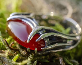 Organic Carnelian Protection Ring – Mystical Magic Sun Stone jewelry