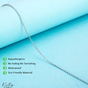 Kritz Women's Necklace Chain Fine Forcat Mesh 2 mm Silver Plated Steel I Classic Forcat Cable Mesh Length 45 50 55 Cm Jewelry Gift image 2