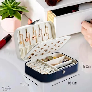 Women's Jewelry Box for Necklaces, Rings, Earrings, Practical Jewelry and Accessories Organizer, Ideal Travel Storage image 3