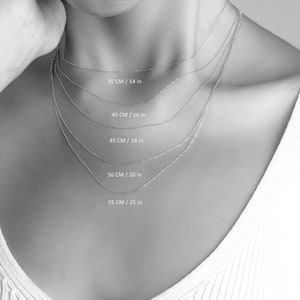 Kritz Women's Necklace Chain Fine Forcat Mesh 2 mm Silver Plated Steel I Classic Forcat Cable Mesh Length 45 50 55 Cm Jewelry Gift image 5