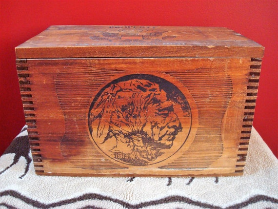 Vintage Unusual and Rare 1913 US Denver Mint Buffalo Nickel Wooden
