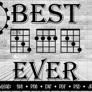 3 Digital File for Banjo Loving Dad, Banjo Enthusiast, Banjo Chord, Music Loving Dad, Banjo Inspired Gift, Birthday Gift for Father