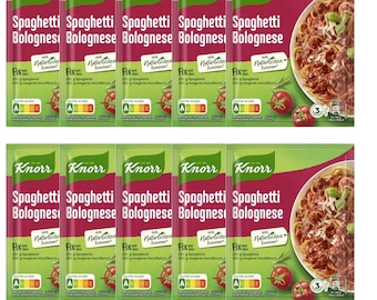 Knorr Fix Spaghetti Bolognese -Made in Europe-Pack of 10 / 30 servings-Free Shipping