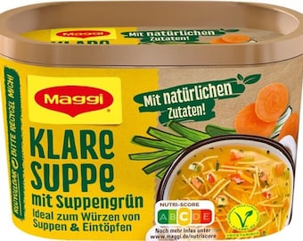 MAGGI Klare Suppe Clear Soup Broth with greens  for 16L/4.23 gal.