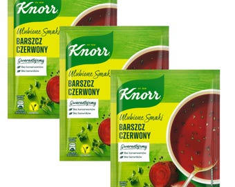 KNORR Barszcz Czerwony Red borscht instant red beet soup -3pc. FREE SHIPPING