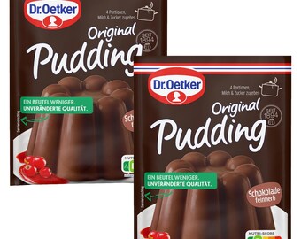 Dr. Oetker instant Pudding: DARK Chocolate -Quick Prep- Pack of 2 -Free Shipping-