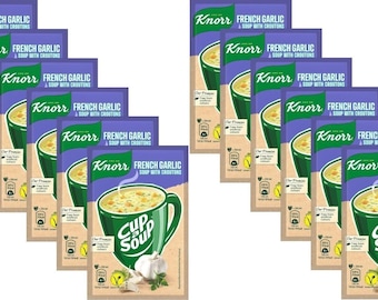 Knorr instant soup in a mug: French Garlic soup Goracy Kubek 12pc. -FREE SHIP