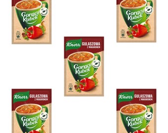 Knorr instant SOUP in a MUG: Gulasch Flavor Goracy Kubek 5pc.-