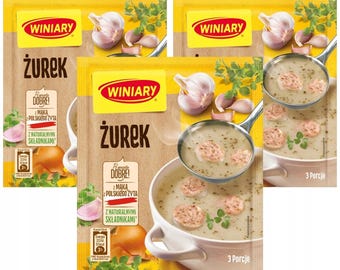 Winiary instant soup Zurek (Sour Rye)  3pc./9 portions Made in Poland
