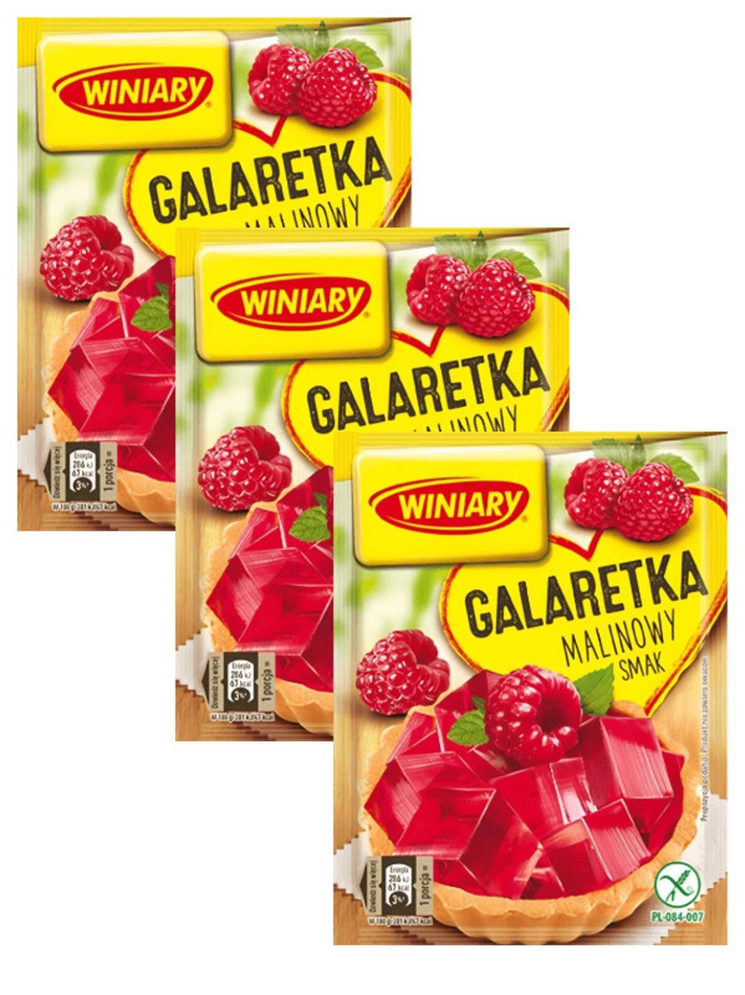 WINIARY Instant Jello: Raspberry Flavor Pack of 3/9 Servings -quick ...