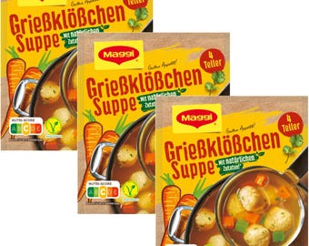 Maggi GRIESSKLOSSCHEN Semolina dumpling Soup -3ct./12 servings -