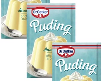 Pudín instantáneo Dr. Oetker: sabor a PIÑA - Preparación rápida - Paquete de 3 con envío gratis