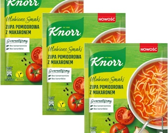 KNORR instant Polish Tomato with Noodles soup ( Pomidorowa)  3 pack- FREE SHIP