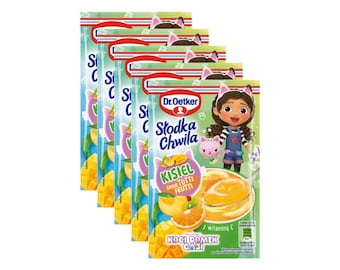 Dr. Oetker Slodka Chwila Kisiel hot jelly treat in a mug: Tutti Frutti - 5pc.Free Shipping