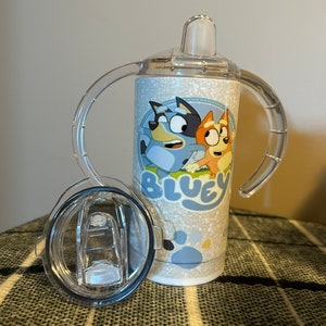 Bluey girl 12 oz sippy cup/kids cup – Simplyfoxdesigns