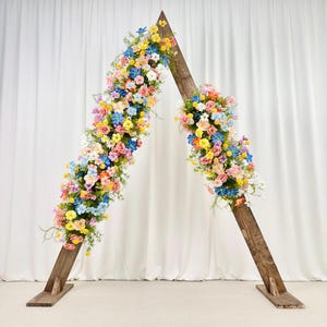 US Seller---Wildflower Wedding Arbor Arrangements，Wedding Arch Artificial Flowers –Rustic Floral Row Arrangement for Wedding Pillars