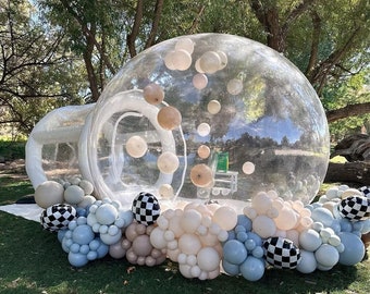 Bubble Balloon House - 10ft Dome for Kids Party Decor", Bubble Tent for Kids Party Balloons Clear Inflatable 10ft Dome for Home Party