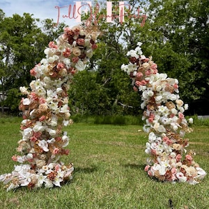 US seller---blush pink and white artificial rosesSpring and Summer Wedding Arch Décor.Wedding Archway Artificial Rose Archway,Flower Row