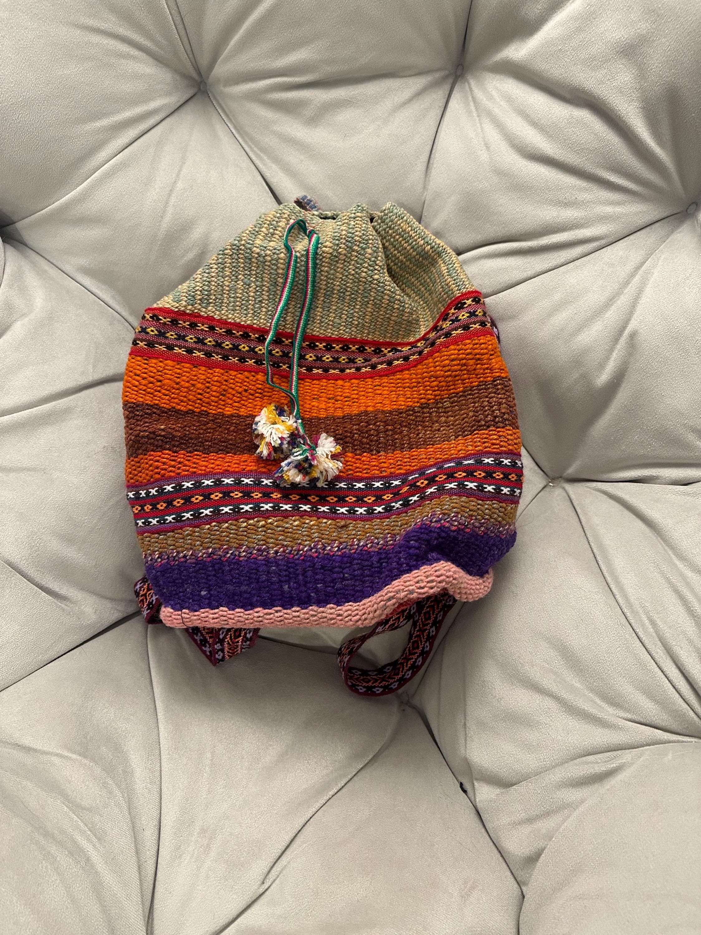 Handmade Peruvian Drawstring Backpack - Etsy