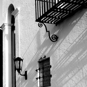 Miami spanish style building. Photo print. Framed