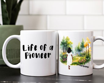 JW Life of a Pioneer Mug - Preaching Ministry, Personalized, Gift Mom, Friend, Sister, Pioneer Service School, Best Life Ever, JW org