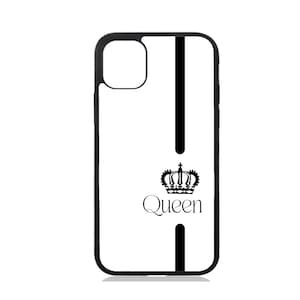 Queen white iPhone case cover protector/ glossy finish