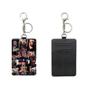JOP varsity collage card holder / badge holder keychain