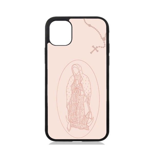 Virgencita Blush glossy iPhone case cover protector