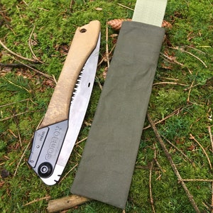 Silky Gomboy 240 Folding Saw Bushcraft Outdoor Saw Canvas Waxed Olive Survival Wood Fire Camping