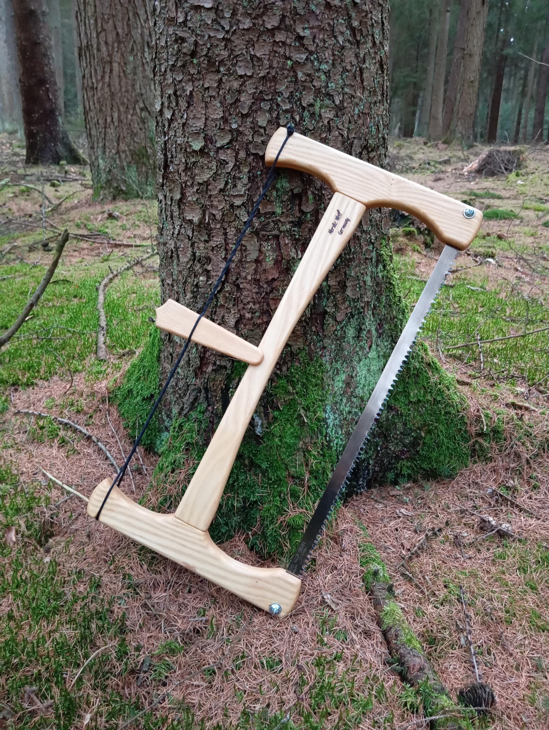 スウェーデン製折りたたみノコギリ（アッシュ材） - Bahco 鋸刃 53 cm