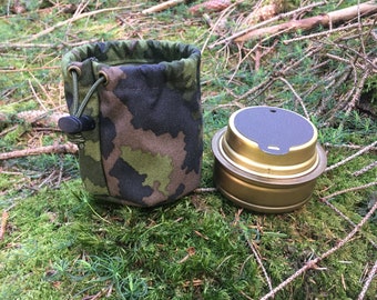 Trangia Spirit Burner Pouch Bag Bushcraft Trekking Camping Fire Cooking Survie en plein air Camou finlandais M05 Cordura 1000D étanche