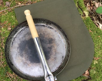 Stabilotherm Jägerpfanne XL Transport Bag Bushcraft Gear Pouch Cotton Wax Canvas Olive Green Cooking fire