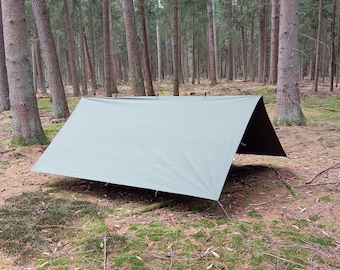Tarp 3 X 3 Meters Olive Green Waxed Canvas Cotton 2.3kg - Made in