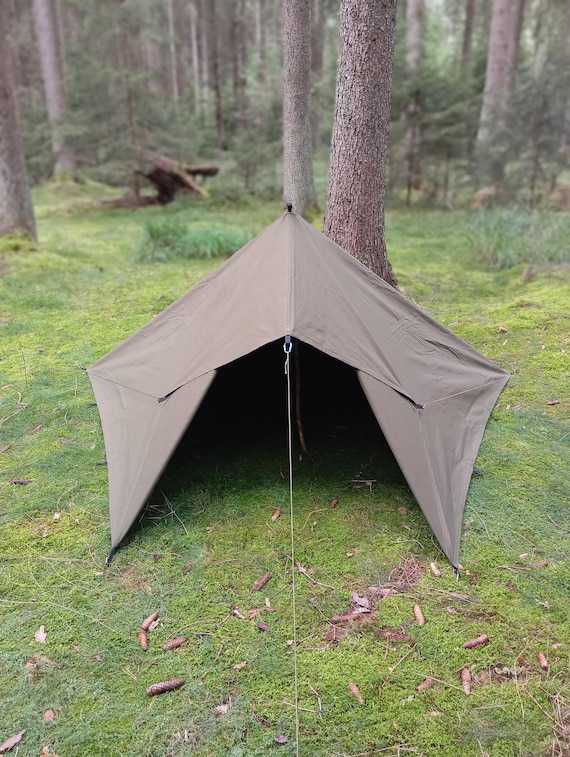 Waxed Canvas Tarp 3×3 Tarp 3 X 3 Meters Olive Green Waxed Canvas Cotton 2.3kg