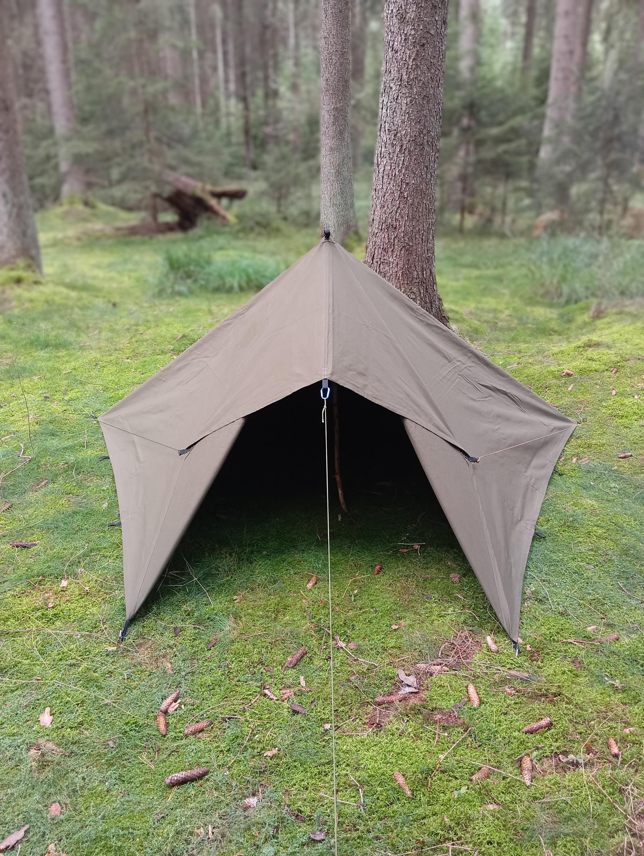 Waxed Canvas Tarp 3×3 Tarp 3 X 3 Meters Olive Green Waxed Canvas Cotton 2.3kg