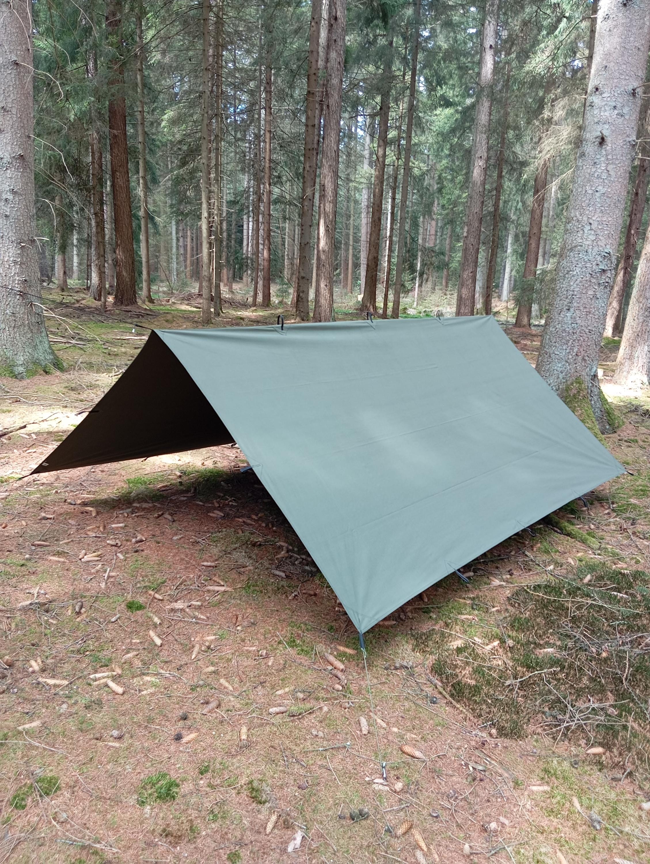 Waxed Canvas Tarp 3×3 Tarp 3 X 3 Meters Olive Green Waxed Canvas Cotton 2.3kg - Made in