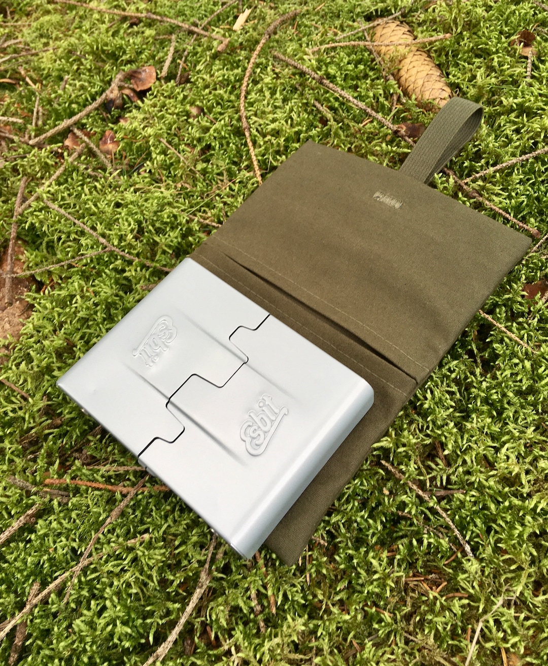 Plancha Poele cuisson sur feu trépied 30 cm Bushcraft acier inoxydable SOLOGNAC
