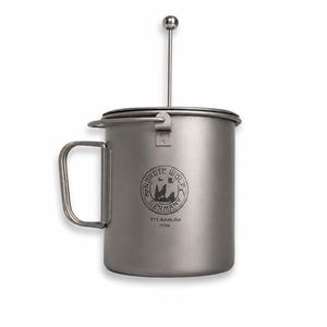 Pot/French Press 750 ml – Titanium 3-in-1 Outdoor-Kaffeegenuss bushcraft equipment outdoor gear hiking survival cooking coffee