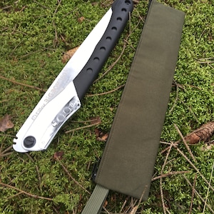 Carrying case for Silky Bigboy 360 folding saw Pouch bag Bushcraft Canvas Cotton waxed Camping Wood YKK zipper cover case