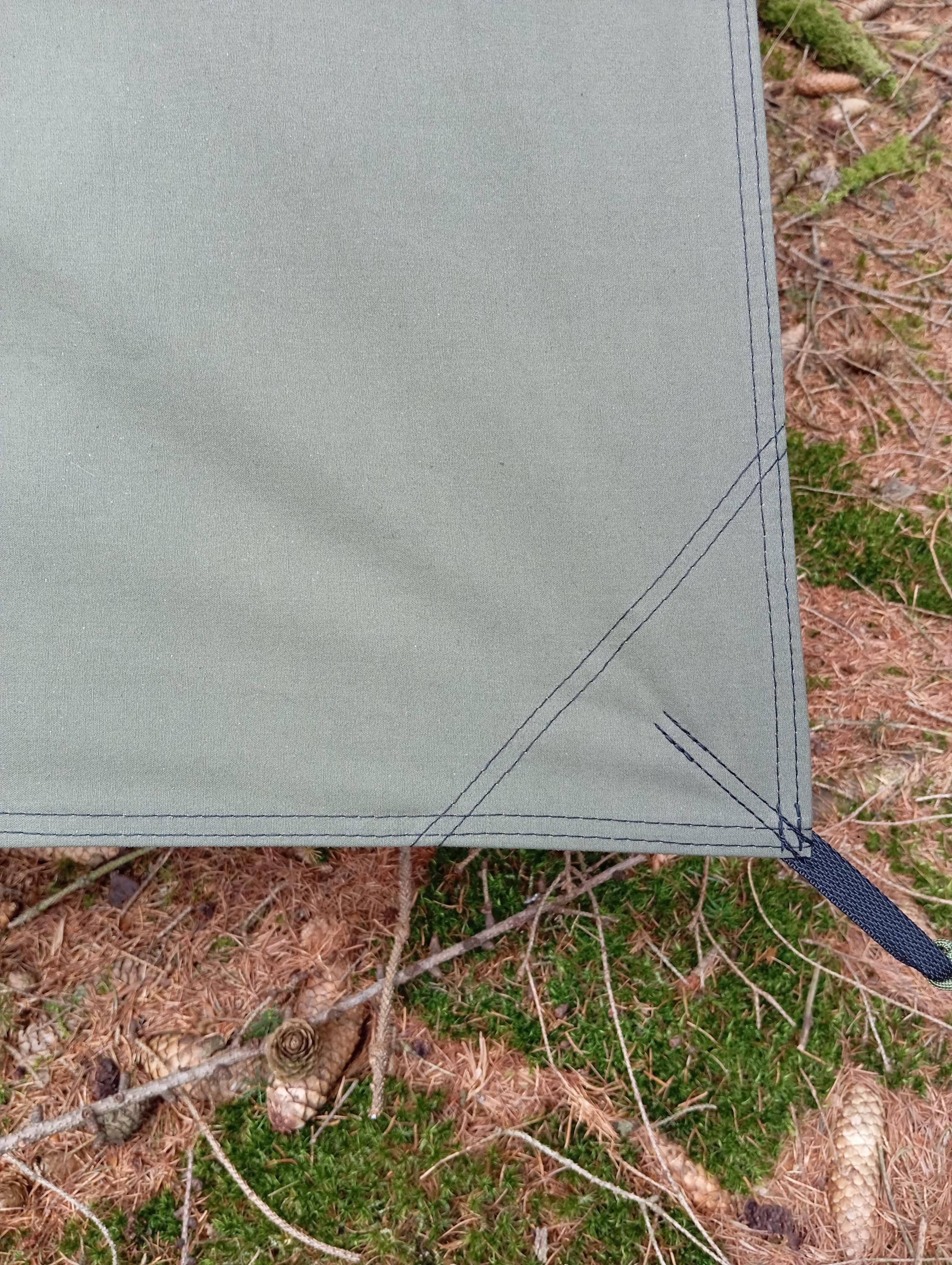 Waxed Canvas Tarp 3×3 Tarp 3 X 3 Meters Olive Green Waxed Canvas Cotton 2.3kg