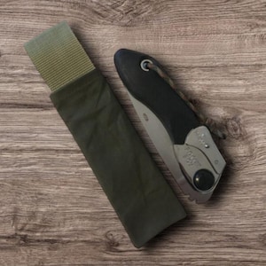 Carrying Case for Silky Pocketboy 130 Folding Saw Holster Pouch Bushcraft Outdoor Saw Canvas Waxed Olive Green Survival Wood Fire Camping