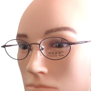 Vintage POLICE 2388 Round Frames Glasses Black Silver Metal Frame 49 20 Unisex Vintage glasses silver frame - Gem main image 3