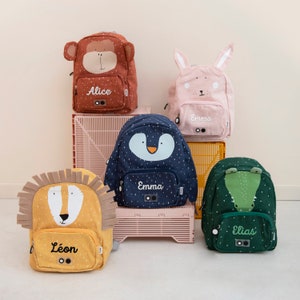 MOCHILA INFANTIL BORDADA con NOMBRE / personalizada como set con biberón para guardería / excursión / regalo infantil / Trixie / Ratoncito / etc. imagen 3