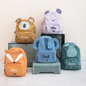 CHILDREN'S BACKPACK EMBROIDERED with NAME / personalized as a set with drinking bottle for daycare / excursion / children's gift / Trixie / Mouse / etc.