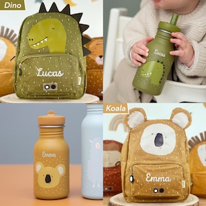 KINDERRUCKSACK mit NAMEN BESTICKT / personalisiert als Set mit Trinkflasche für Kita / Ausflug / Kindergeschenk / Trixie / Maus / etc. zdjęcie 5