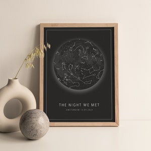 Personalisiertes Sternenhimmel-Poster | Benutzerdefinierte Sternenkarte | Hochzeits- und Jubiläumsgeschenk | Personalisiertes Star Night Date