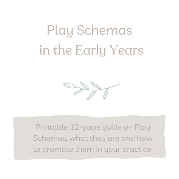 Play Schemas in the Early Years CPD Material - 12 pages (A4 PDF)